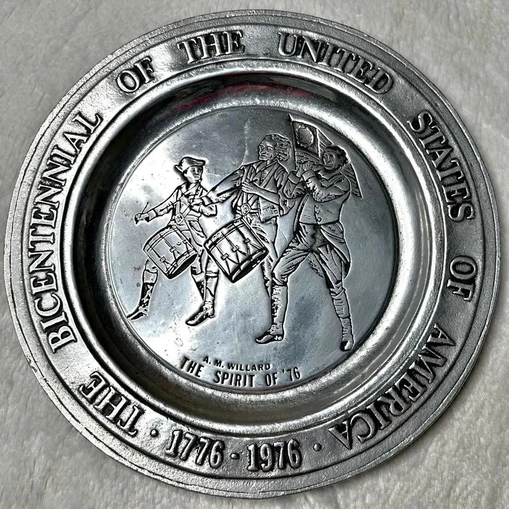 Vintage York Metal Crafters Bicentennial Plate The Spirit of '76 A.M. Willard